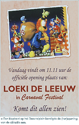 Aankondiging opening van "Loeki de Leeuw" -|- Foto: Bram Elstak,  het WWCW 2006