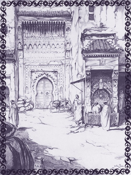 Erepoort te Marrakech, Anton Pieck -|- Scan: Friso Geerlings  het WWCW 2004