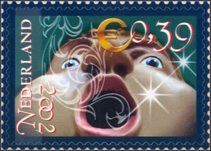 Jubileumpostzegel Holle Bolle Gijs uit 2002 -|-  TPG Post