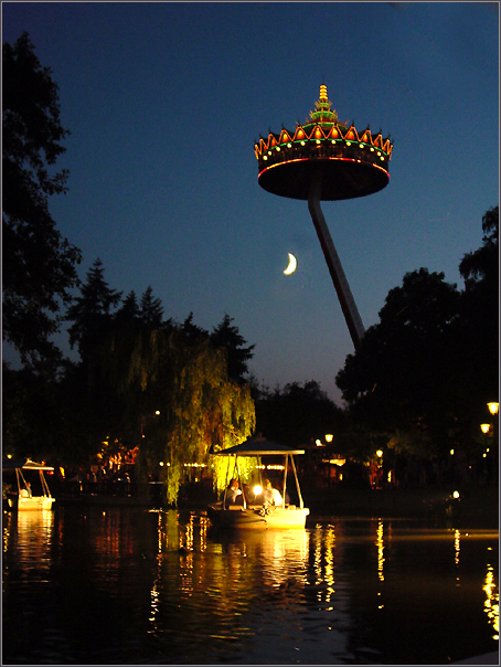 Pracht bij nacht: de Pagode tegen het maanlicht -|-  Foto: Friso Geerlings  het WWCW 2009