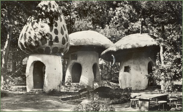 Ansichtkaart 'Natuurpark de Efteling' - Paddenstoelenparcours -|- Scan: Friso Geerlings  het WWCW 2005