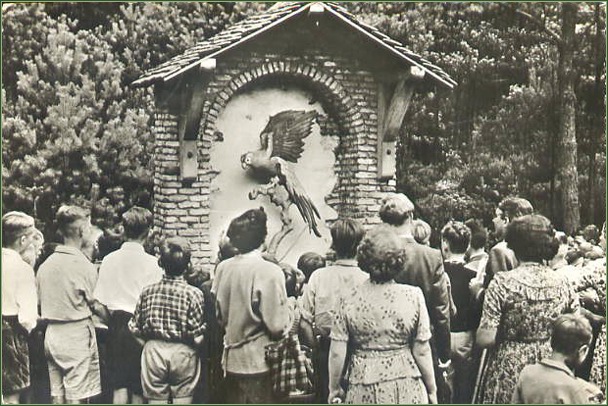 Ansichtkaart 'Natuurpark de Efteling' - De Sprekende Papegaai -|- Scan: Friso Geerlings  het WWCW 2005