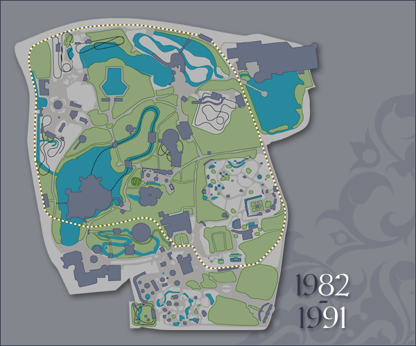 Plattegrond 1991, klik voor een vergroting -|- Kaart: Bram Elstak,  het WWCW 2005