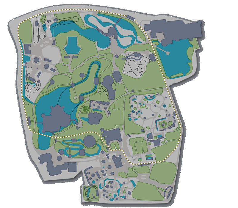 Kaart "De Efteling" (eind 1991) -|- Cartografie: Bram Elstak  het WWCW 2005