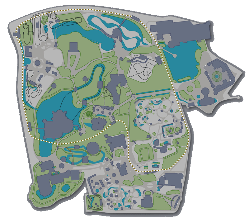 Kaart "De Efteling" (eind 2001) -|- Cartografie: Bram Elstak  het WWCW 2005