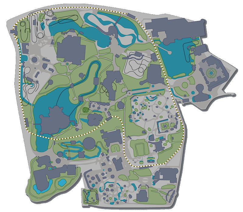 Kaart "De Efteling" (eind 2005) -|- Cartografie: Bram Elstak  het WWCW 2005