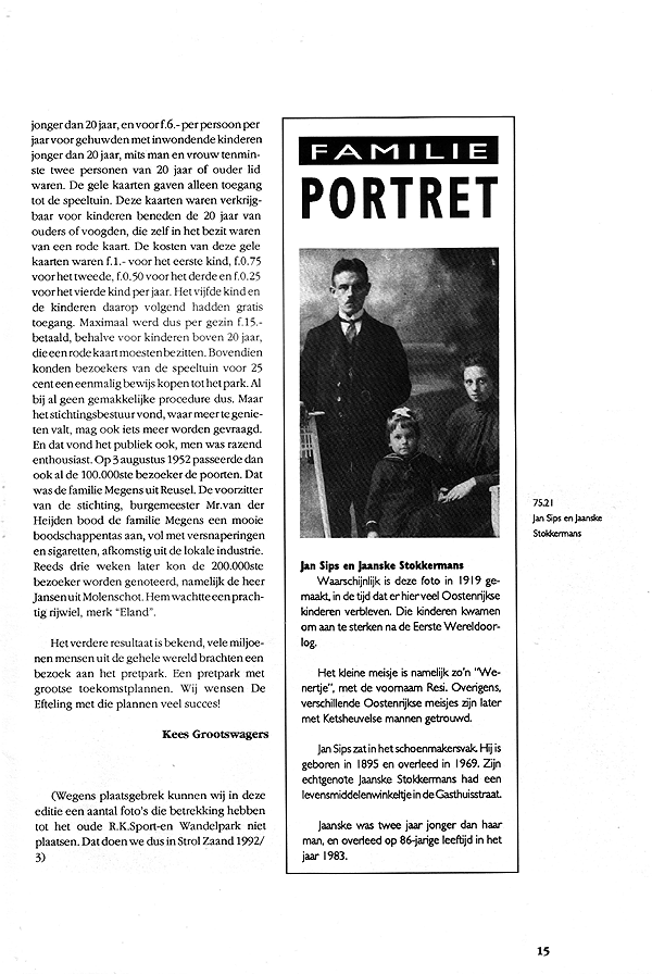 Van Sportpark tot Efteling -|- Scan: Jos Martens - Copyright Strol Zaand 1992