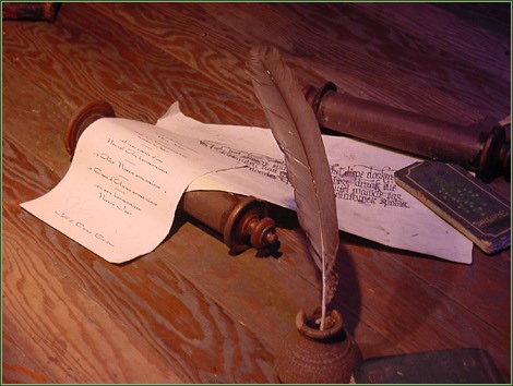 Schrijfsels van de schrijvende kabouter in het Kabouterdorp -|- Foto: Friso Geerlings  het WWCW 2005