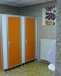 Toiletdeuren Florant -|- Foto: Friso Geerlings (c) Het WWCW 2001